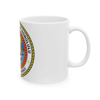 Seal of Honolulu Hawaii - White Coffee Mug-Go Mug Yourself