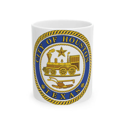 Seal of Houston Texas - White Coffee Mug-11oz-Go Mug Yourself