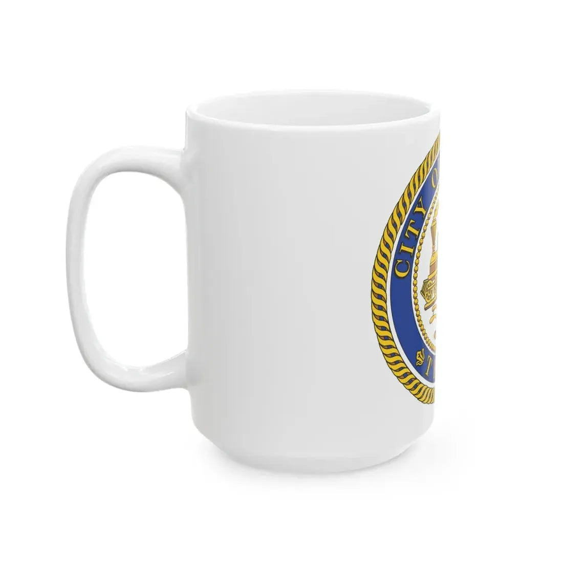 Seal of Houston Texas - White Coffee Mug - Go Mug Yourself