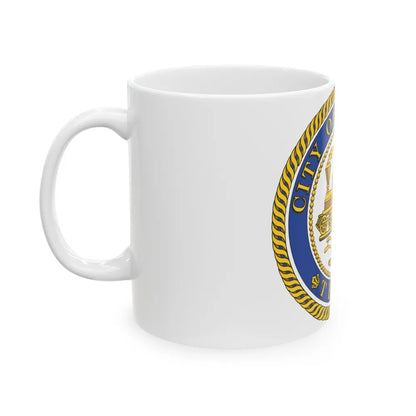 Seal of Houston Texas - White Coffee Mug-Go Mug Yourself