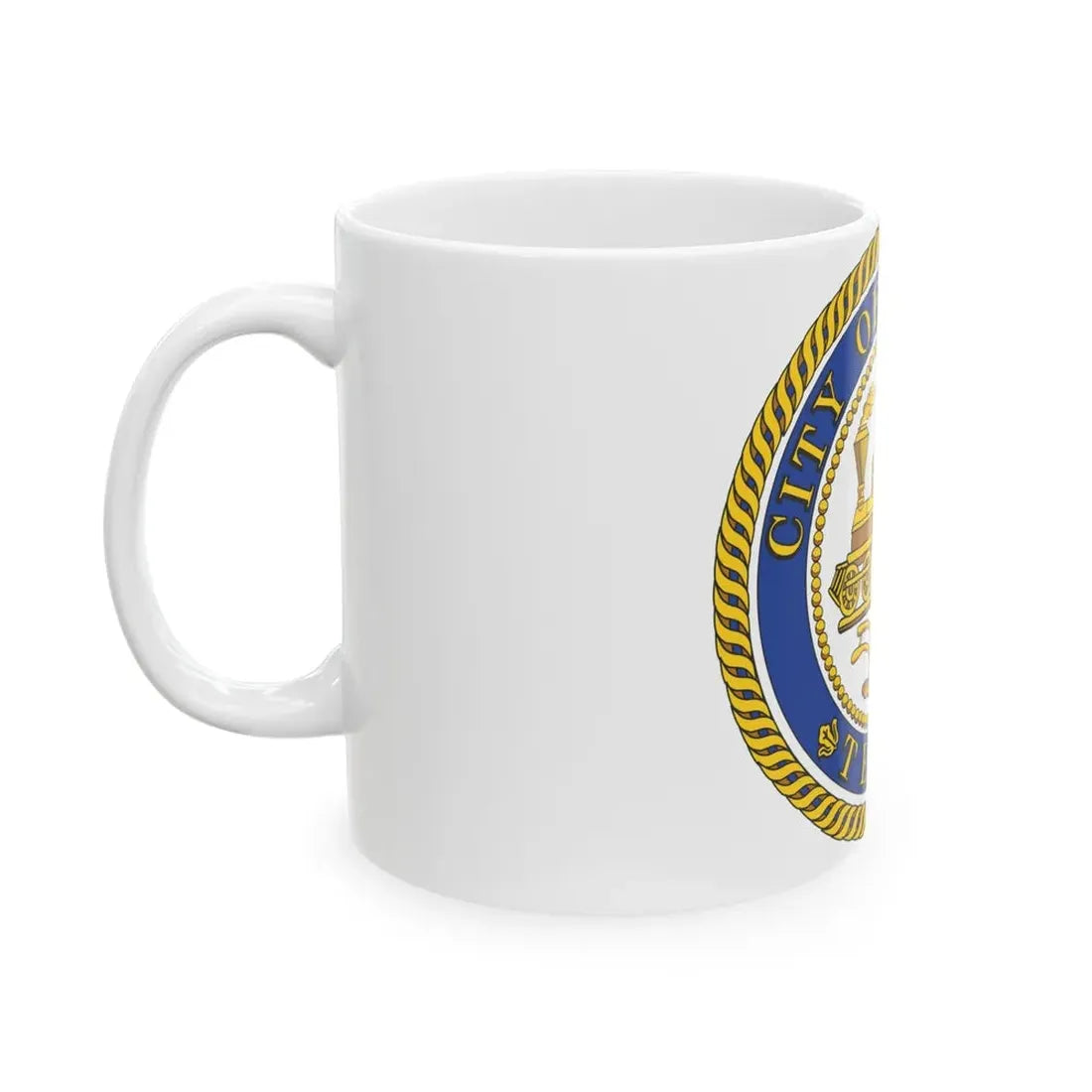 Seal of Houston Texas - White Coffee Mug - Go Mug Yourself