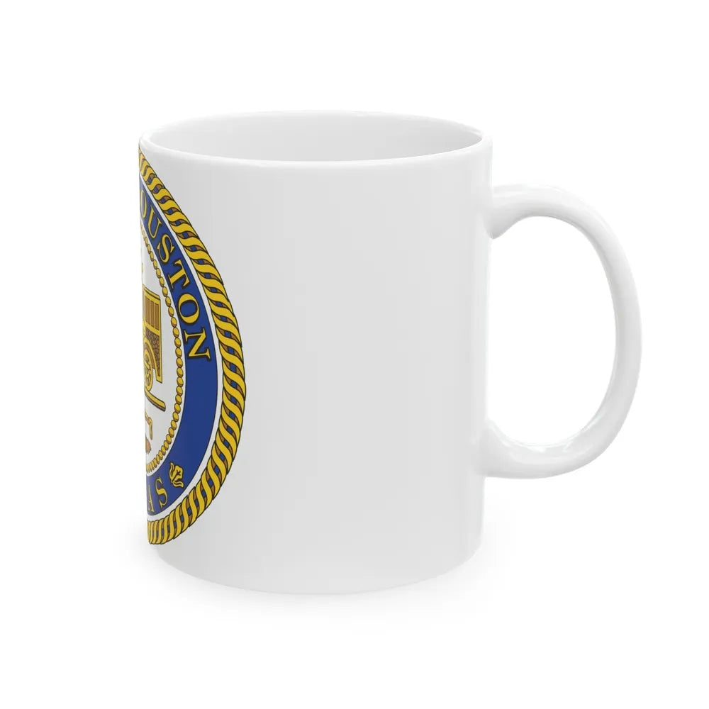 Seal of Houston Texas - White Coffee Mug-Go Mug Yourself