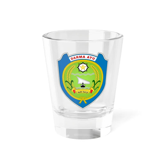 Seal of Indramayu Regency (Indonesia) (Coat of Arms) Shot Glass 1.5oz 1.5oz - Go Mug Yourself