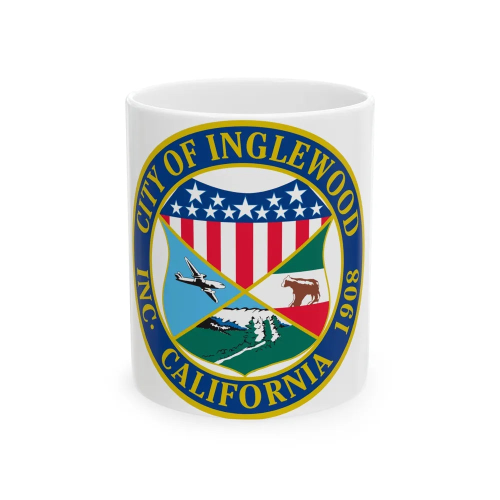 Seal of Inglewood California - White Coffee Mug-11oz-Go Mug Yourself