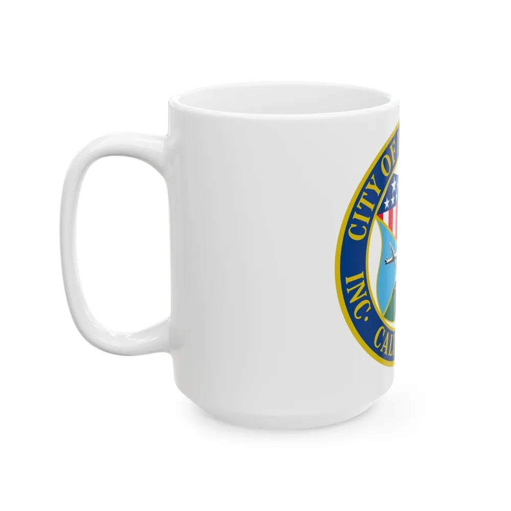 Seal of Inglewood California - White Coffee Mug-Go Mug Yourself