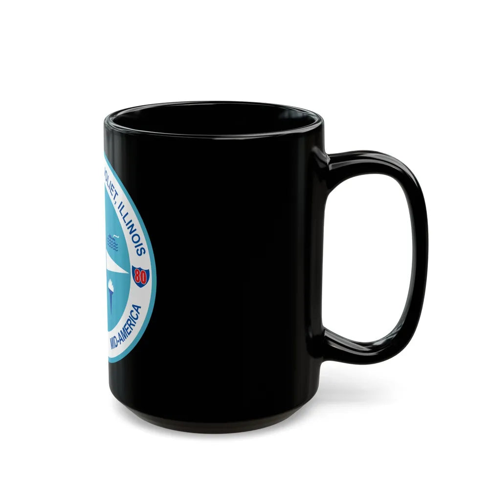 Seal of Joliet Illinois - Black Coffee Mug-Go Mug Yourself