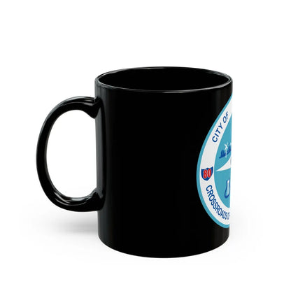 Seal of Joliet Illinois - Black Coffee Mug-Go Mug Yourself