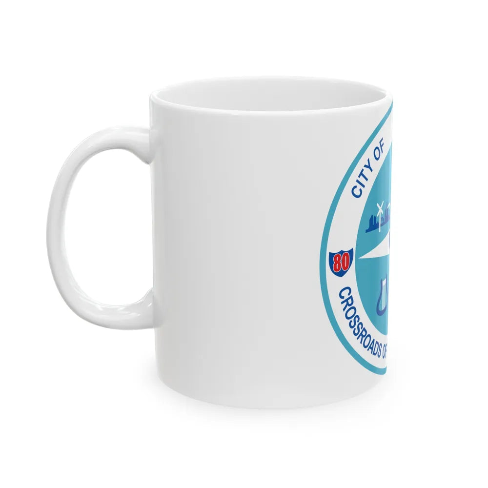 Seal of Joliet Illinois - White Coffee Mug-Go Mug Yourself