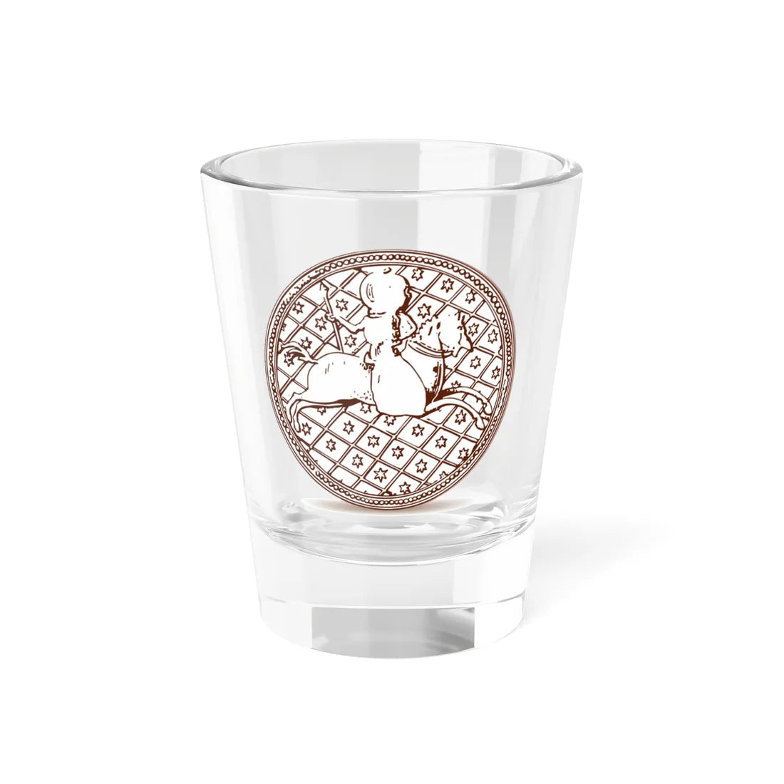 Seal of Karibut (Belarus) (Coat of Arms) Shot Glass 1.5oz 1.5oz - Go Mug Yourself