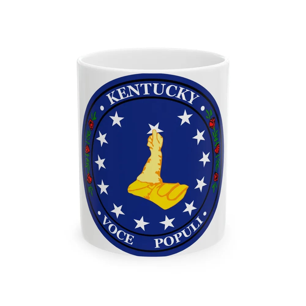 Seal of Kentucky Confederate Shadow Government - White Coffee Mug-11oz-Go Mug Yourself