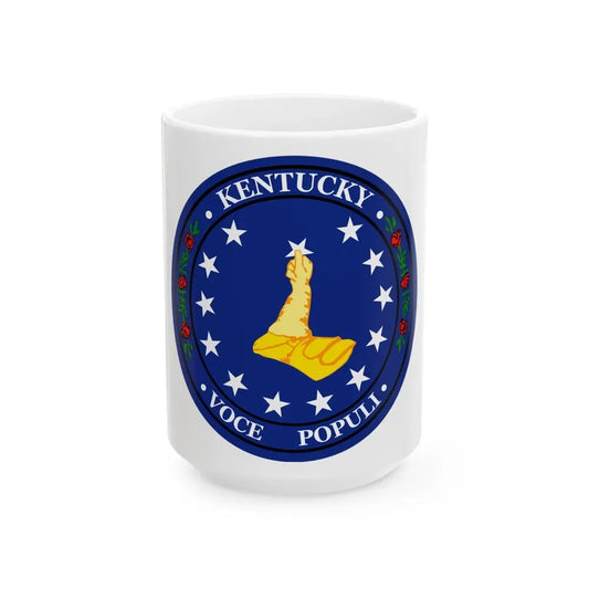 Seal of Kentucky Confederate Shadow Government - White Coffee Mug 15oz - Go Mug Yourself