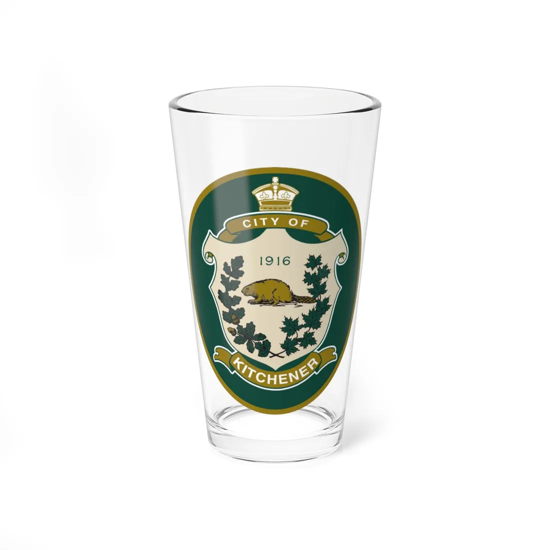 Seal of Kitchener Canada (Canada) (Coat of Arms) Pint Glass 16oz 16oz - Go Mug Yourself