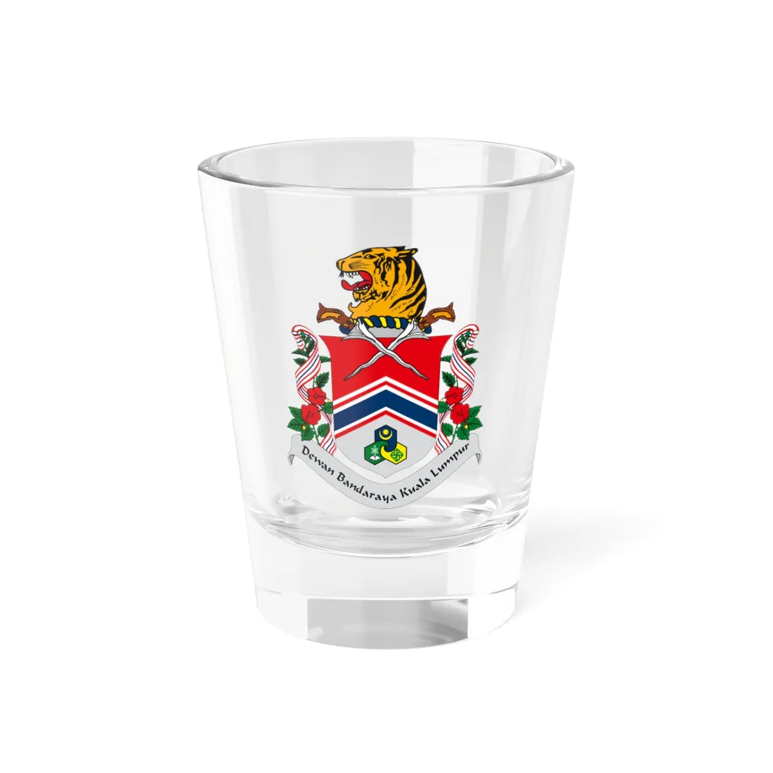 Seal of Kuala Lumpur 1992-2019 (Malaysia) (Coat of Arms) Shot Glass 1.5oz 1.5oz - Go Mug Yourself