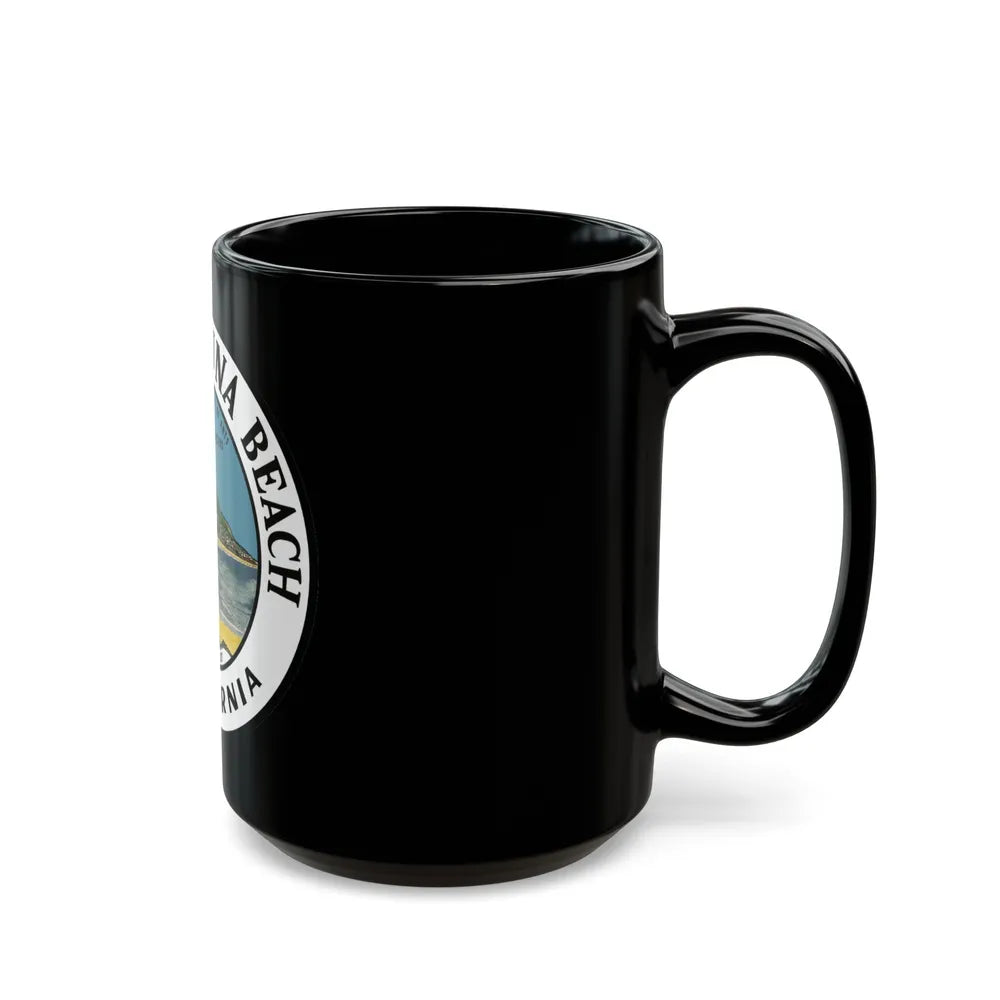 Seal of Laguna Beach California - Black Coffee Mug-Go Mug Yourself