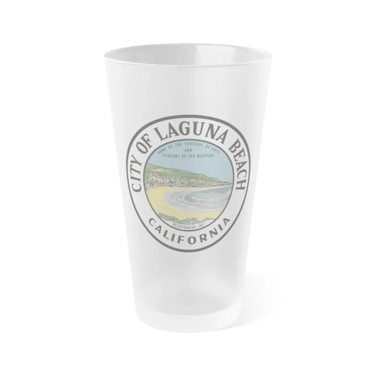 Seal of Laguna Beach California - Frosted Pint Glass 16oz-16oz-Frosted-Go Mug Yourself