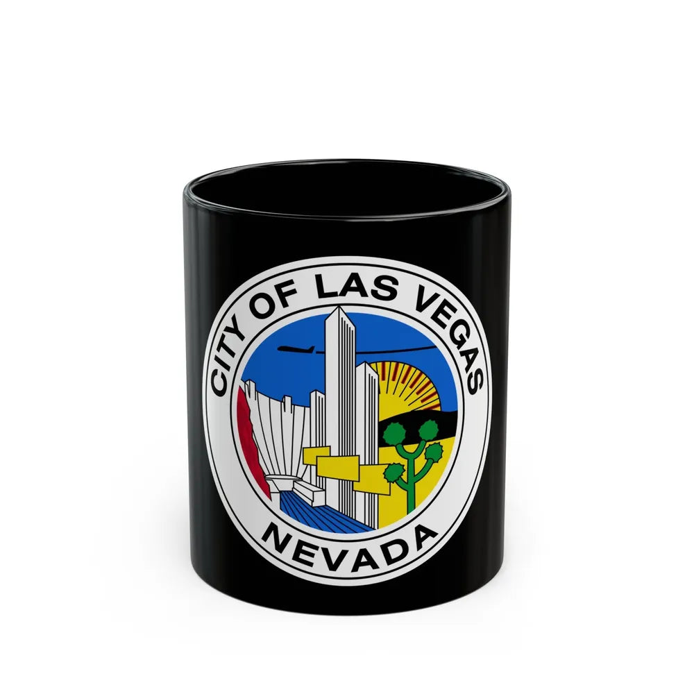 Seal of Las Vegas Nevada - Black Coffee Mug-11oz-Go Mug Yourself