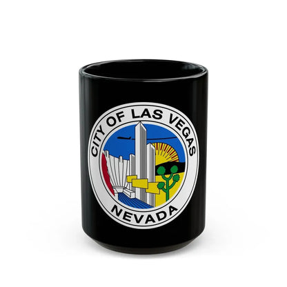 Seal of Las Vegas Nevada - Black Coffee Mug 15oz - Go Mug Yourself
