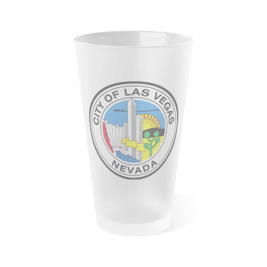 Seal of Las Vegas Nevada - Frosted Pint Glass 16oz-16oz-Frosted-Go Mug Yourself