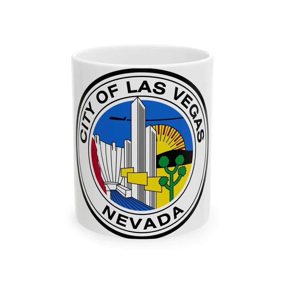 Seal of Las Vegas Nevada - White Coffee Mug-11oz-Go Mug Yourself