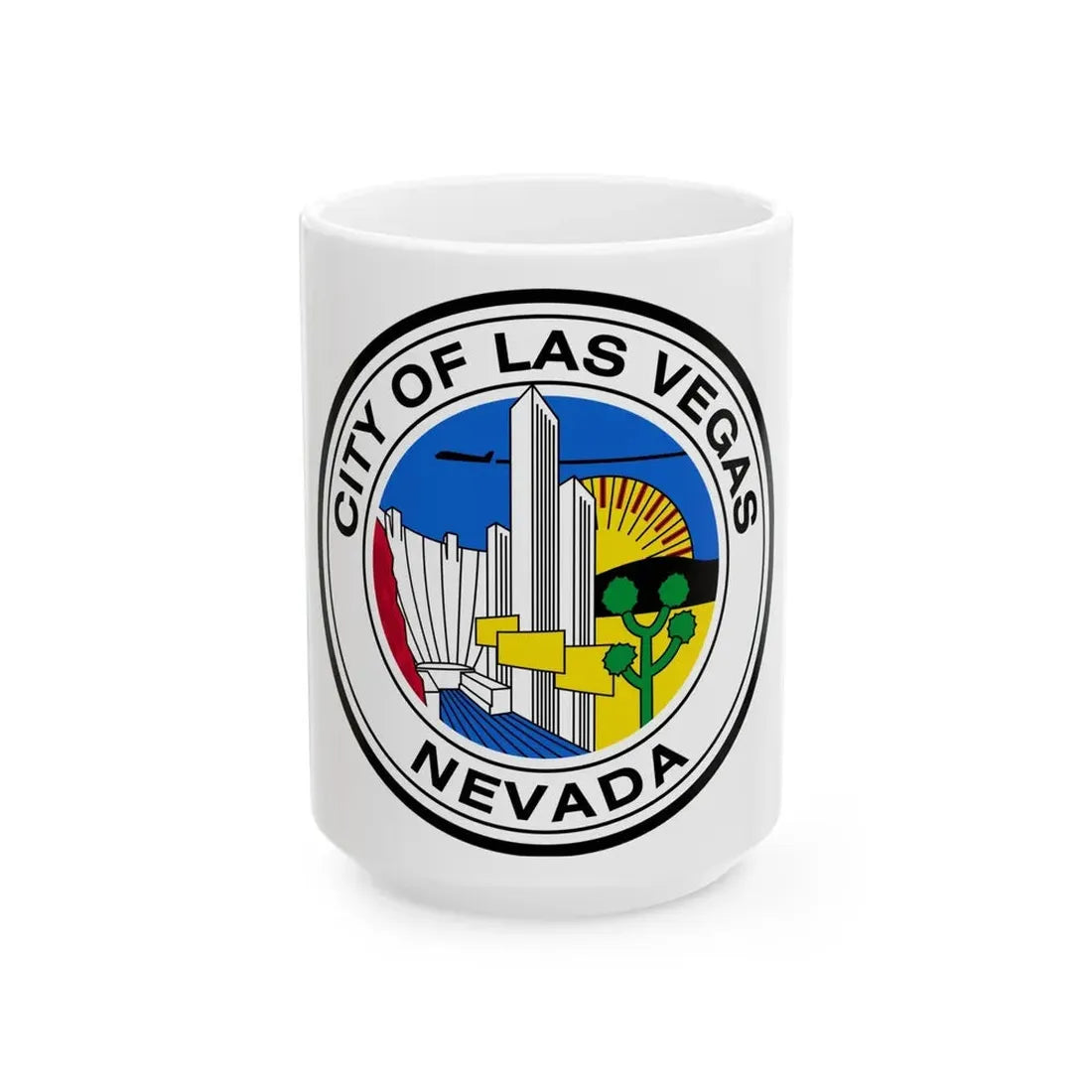 Seal of Las Vegas Nevada - White Coffee Mug 15oz - Go Mug Yourself