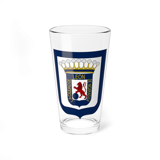 Seal of Leon Nicaragua (Nicaragua) (Coat of Arms) Pint Glass 16oz 16oz - Go Mug Yourself