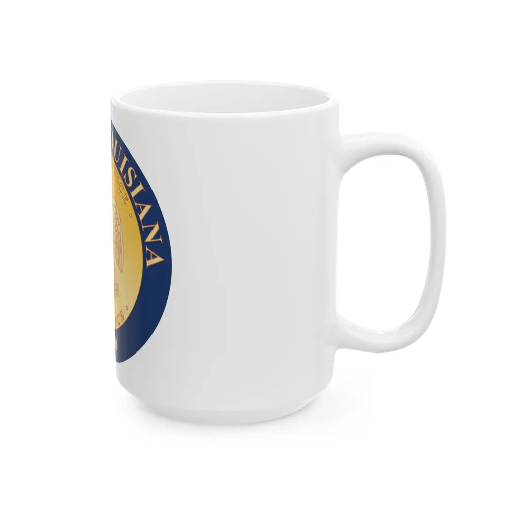 Seal of Louisiana 1902 2006 - White Coffee Mug-Go Mug Yourself