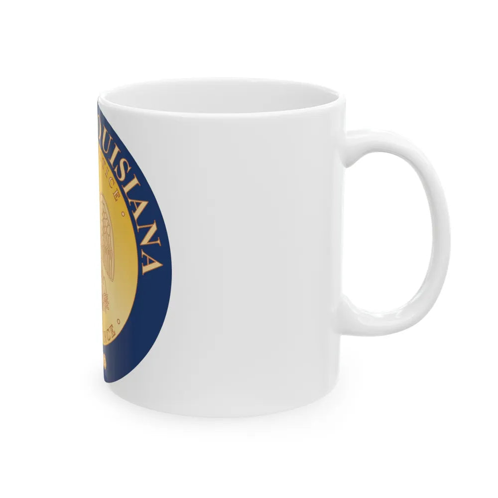 Seal of Louisiana 1902 2006 - White Coffee Mug-Go Mug Yourself