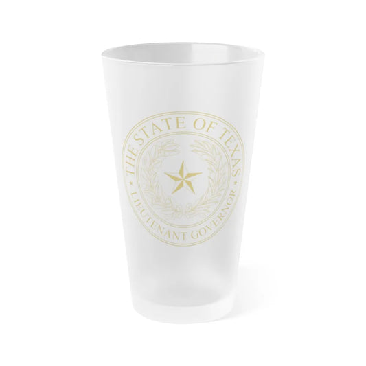 Seal of Lt Governor of Texas - Frosted Pint Glass 16oz-16oz-Frosted-Go Mug Yourself