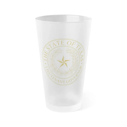 Seal of Lt Governor of Texas - Frosted Pint Glass 16oz 16oz Frosted - Go Mug Yourself