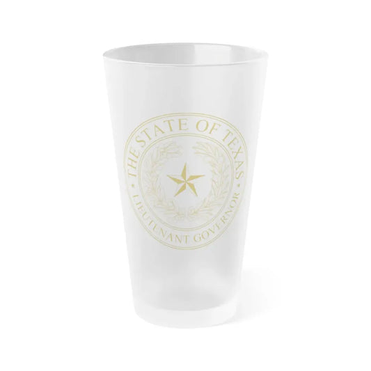 Seal of Lt Governor of Texas - Frosted Pint Glass 16oz 16oz Frosted - Go Mug Yourself