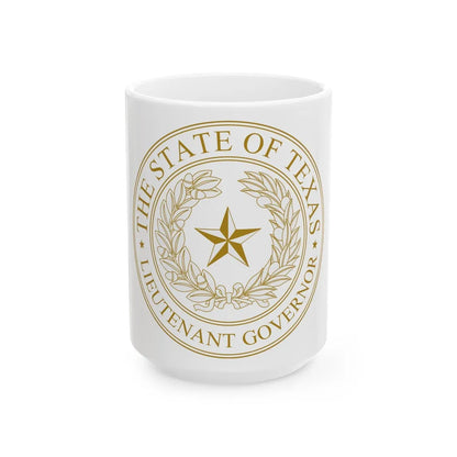 Seal of Lt Governor of Texas - White Coffee Mug-15oz-Go Mug Yourself