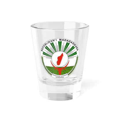 Seal of Madagascar 1993-1998 (Madagascar) (Coat of Arms) Shot Glass 1.5oz 1.5oz - Go Mug Yourself