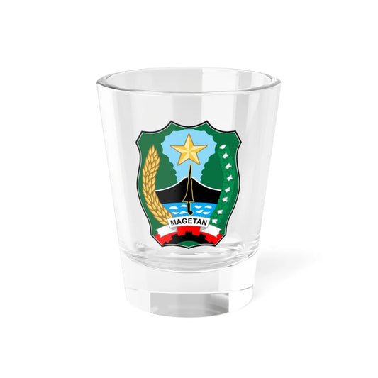 Seal of Magetan Regency (Indonesia) (Coat of Arms) Shot Glass 1.5oz 1.5oz - Go Mug Yourself