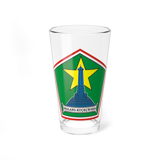 Seal of Malang City Logo Kota Malang (Indonesia) (Coat of Arms) Pint Glass 16oz 16oz - Go Mug Yourself
