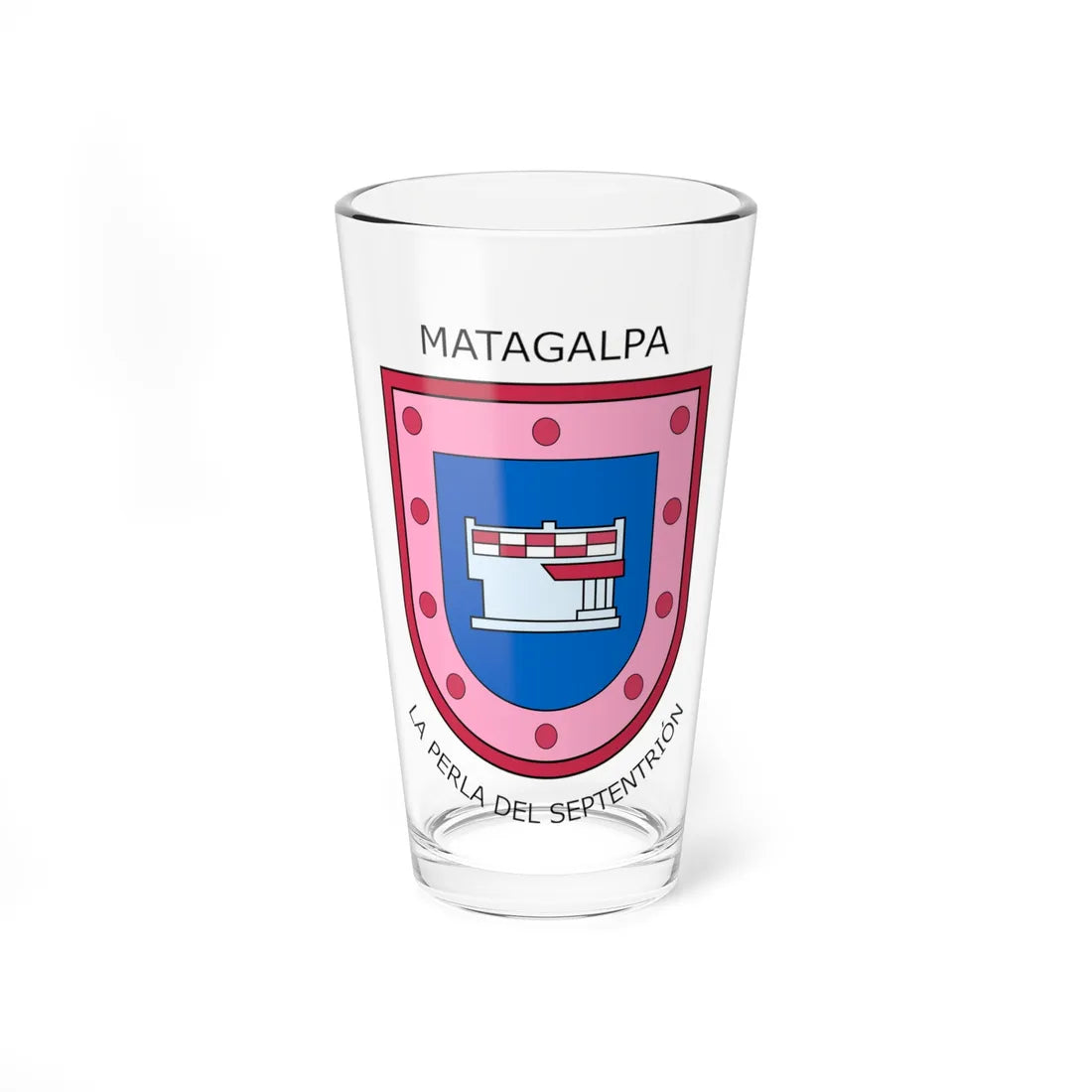 Seal of Matagalpa (Nicaragua) (Coat of Arms) Pint Glass 16oz 16oz - Go Mug Yourself