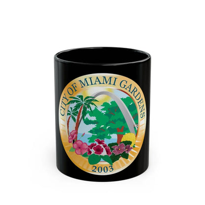 Seal of Miami Gardens Florida - Black Coffee Mug-11oz-Go Mug Yourself