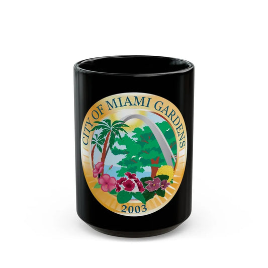 Seal of Miami Gardens Florida - Black Coffee Mug-15oz-Go Mug Yourself