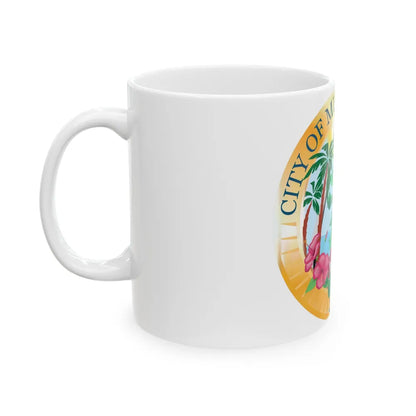 Seal of Miami Gardens Florida - White Coffee Mug-Go Mug Yourself