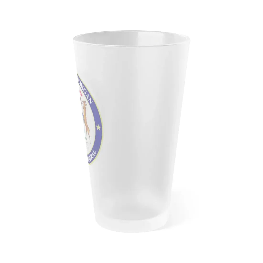 Seal of Michigan Attorney General - Frosted Pint Glass 16oz - Go Mug Yourself