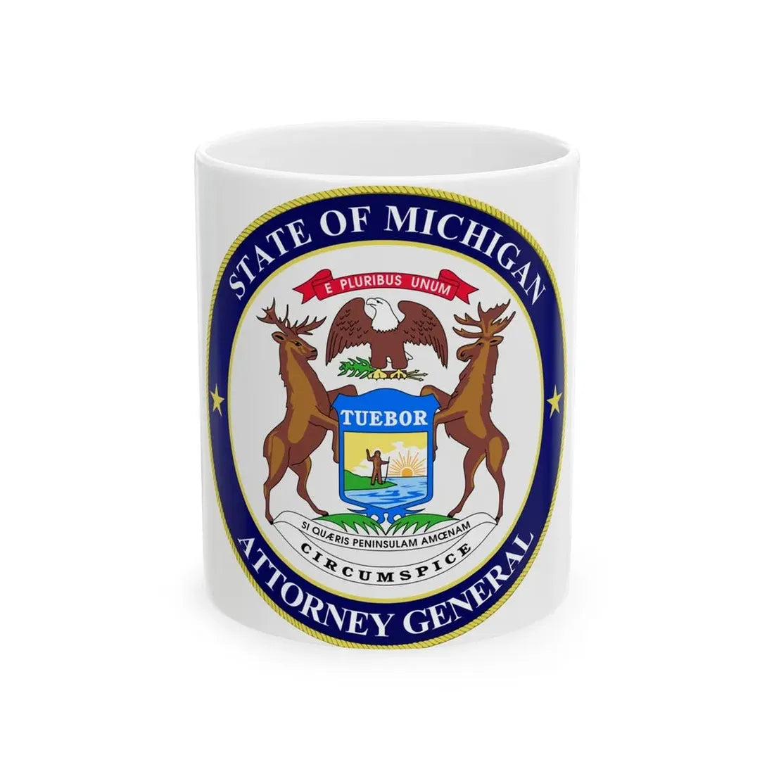 Seal of Michigan Attorney General - White Coffee Mug 11oz - Go Mug Yourself