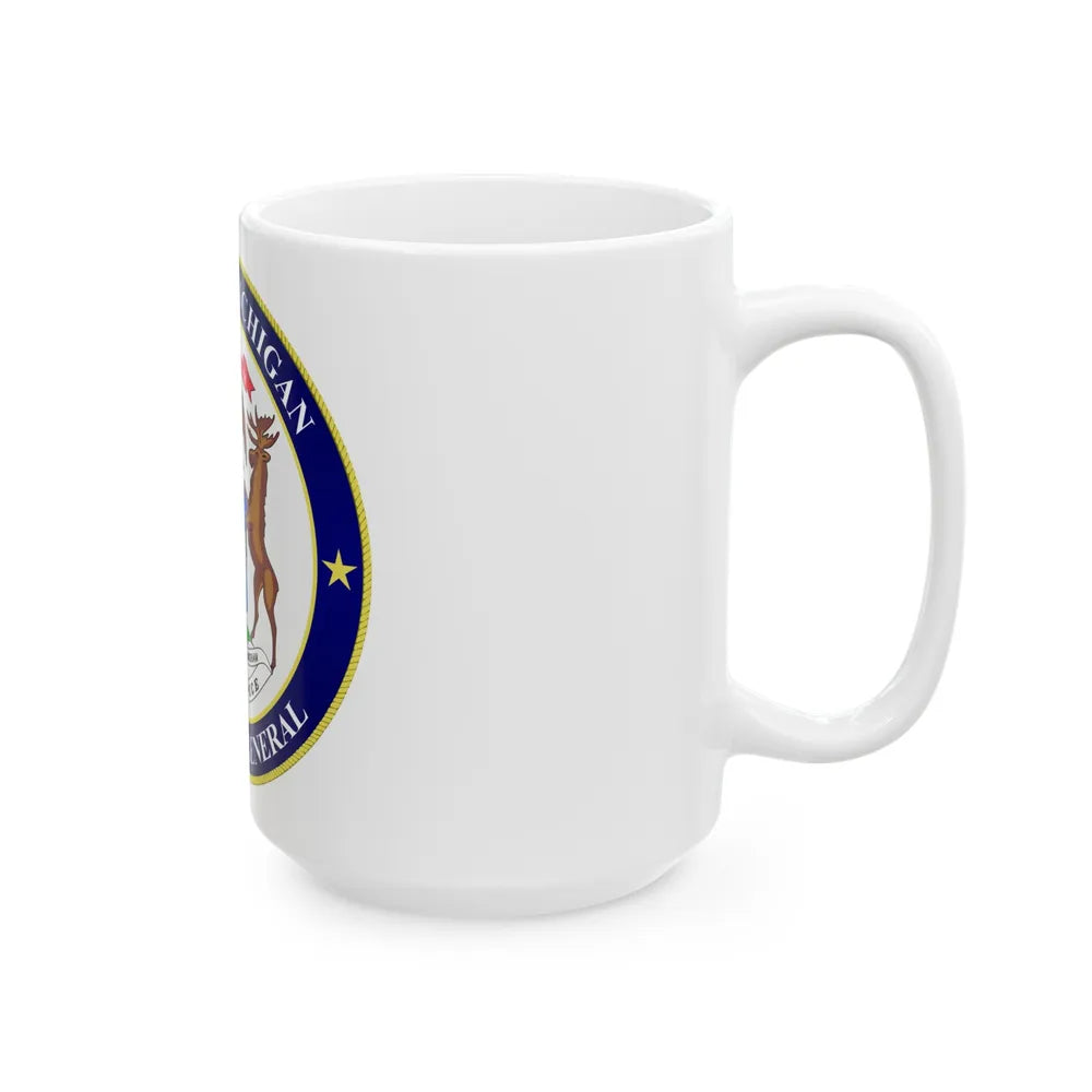 Seal of Michigan Attorney General - White Coffee Mug-Go Mug Yourself