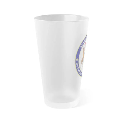 Seal of Michigan Department of Treasury - Frosted Pint Glass 16oz - Go Mug Yourself