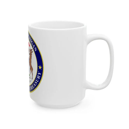 Seal of Michigan Department of Treasury - White Coffee Mug-Go Mug Yourself