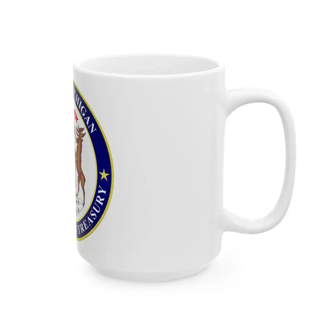 Seal of Michigan Department of Treasury - White Coffee Mug - Go Mug Yourself