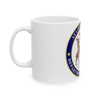 Seal of Michigan Department of Treasury - White Coffee Mug-Go Mug Yourself