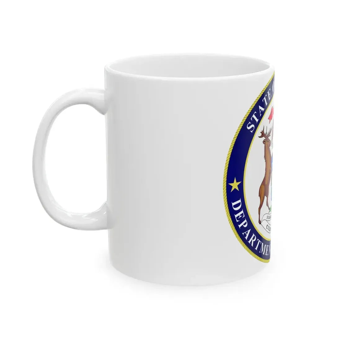 Seal of Michigan Department of Treasury - White Coffee Mug - Go Mug Yourself