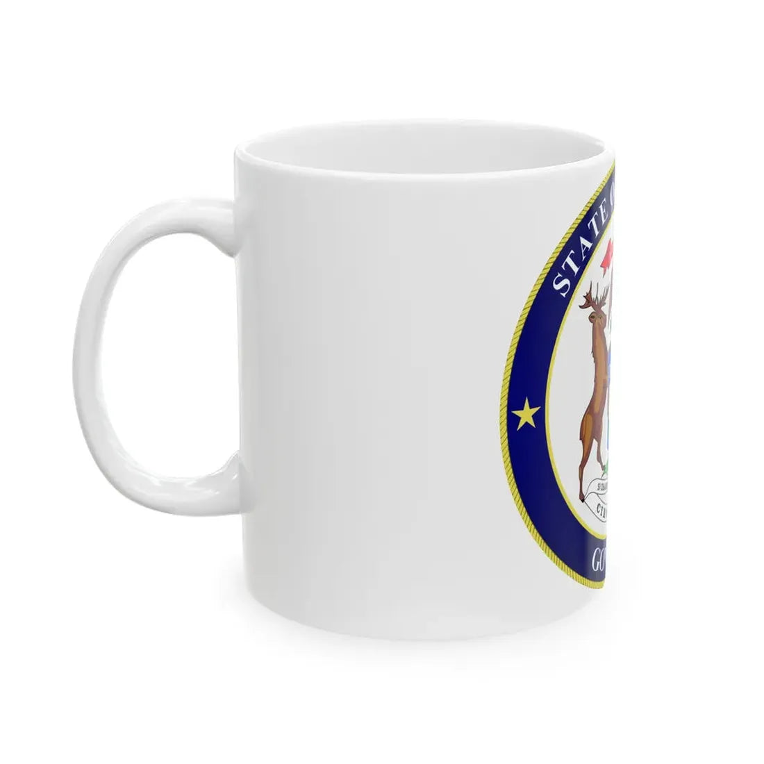 Seal of Michigan Governor - White Coffee Mug - Go Mug Yourself