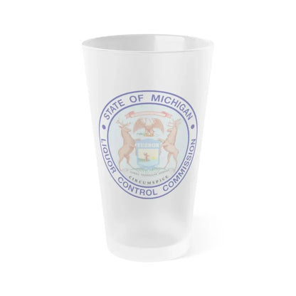 Seal of Michigan Liquor Control Commission - Frosted Pint Glass 16oz 16oz Frosted - Go Mug Yourself