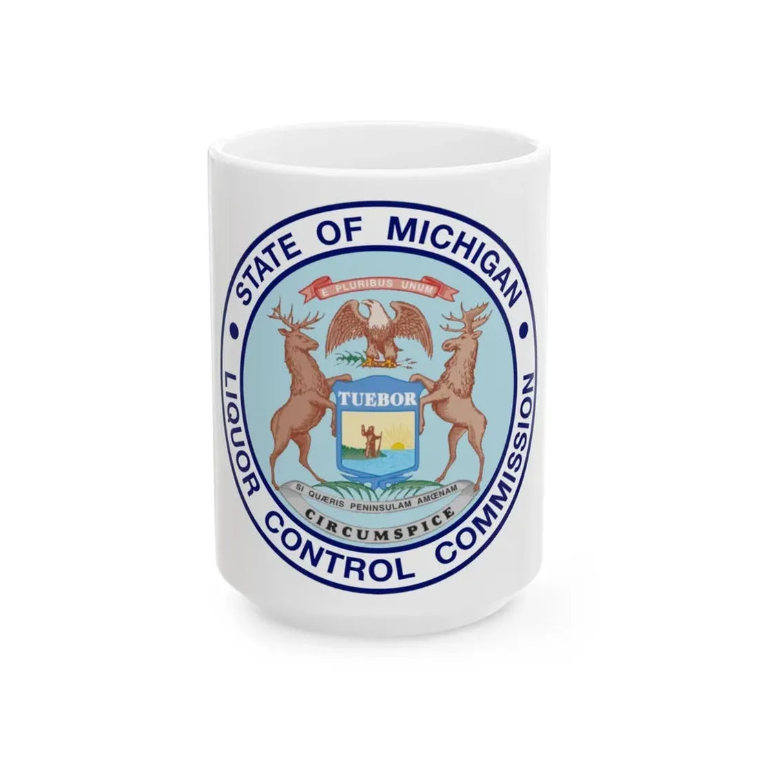 Seal of Michigan Liquor Control Commission - White Coffee Mug 15oz - Go Mug Yourself