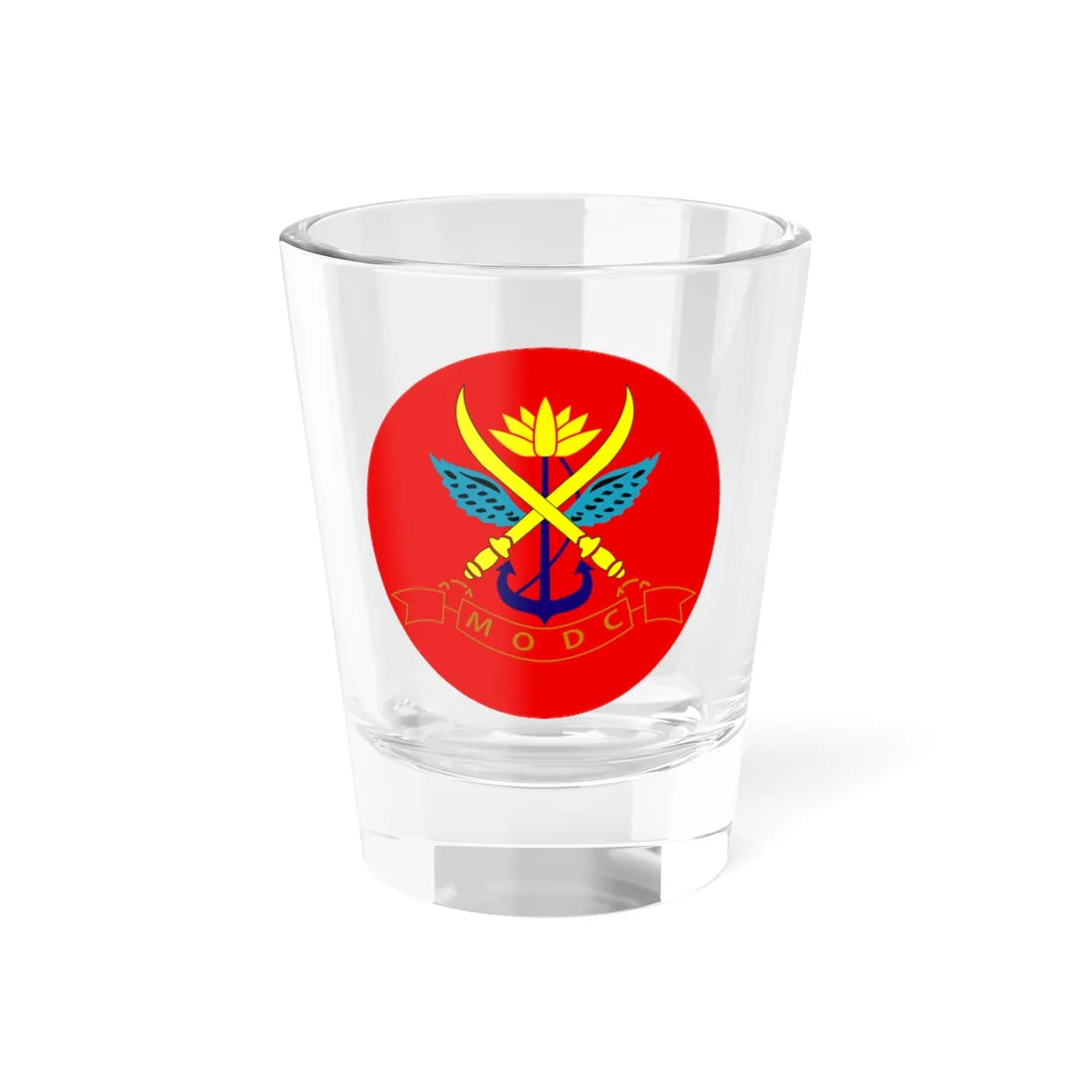 Seal of Ministry of Defence Constabulary MODC (Bangladesh) (Coat of Arms) Shot Glass 1.5oz 1.5oz - Go Mug Yourself
